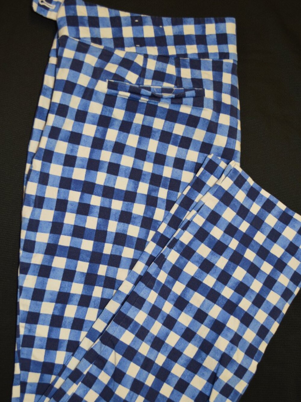 Women 12 Checkered Talbots Chatham Ankle Dress Pants